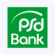Logo der PSD Bank in grün und weiß, symbolisiert moderne Bankdienstleistungen und Kundennähe. Ideal für Finanzdienstleister und Banken.