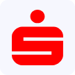 Logo der Sparkasse in roter Farbe auf weißem Hintergrund, symbolisiert Finanzdienstleistungen und lokale Bankangebote in Deutschland.